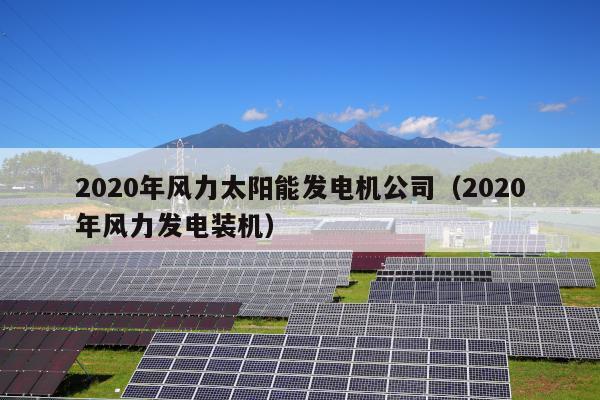 2020年风力太阳能发电机公司（2020年风力发电装机）