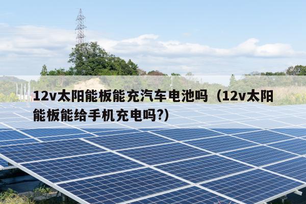 12v太阳能板能充汽车电池吗（12v太阳能板能给手机充电吗?）