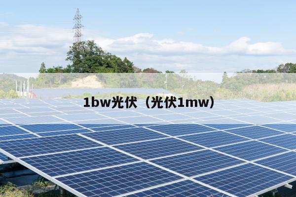 1bw光伏（光伏1mw）