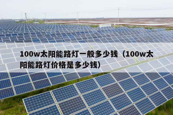 100w太阳能路灯一般多少钱（100w太阳能路灯价格是多少钱）