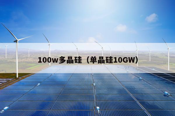 100w多晶硅（单晶硅10GW）