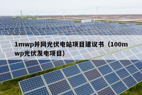 1mwp并网光伏电站项目建议书（100mwp光伏发电项目）