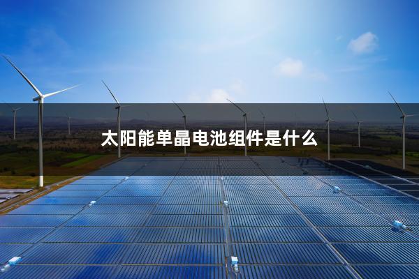 太阳能单晶电池组件是什么