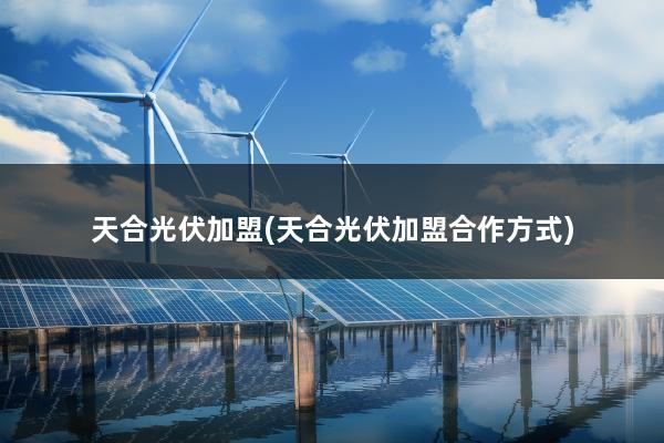 天合光伏加盟(天合光伏加盟合作方式)